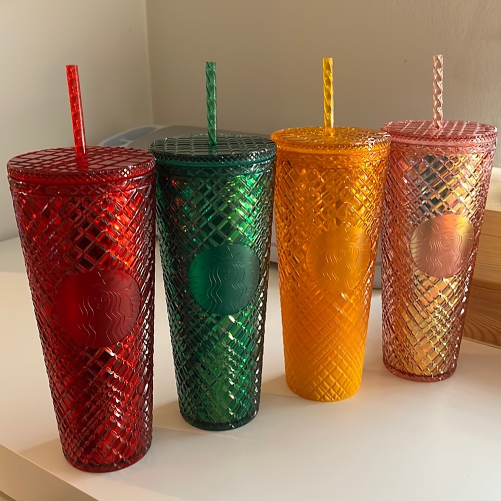 Jeweled Starbucks Cup Set